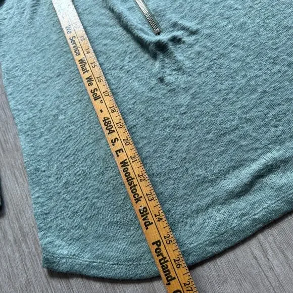 Soft Surroundings Valentina Gold Zip Sweater Dusty Sage Green NWT M Top Shirt - Picture 6 of 6